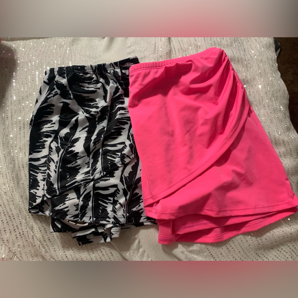 Two plus size swim skirts NWOT